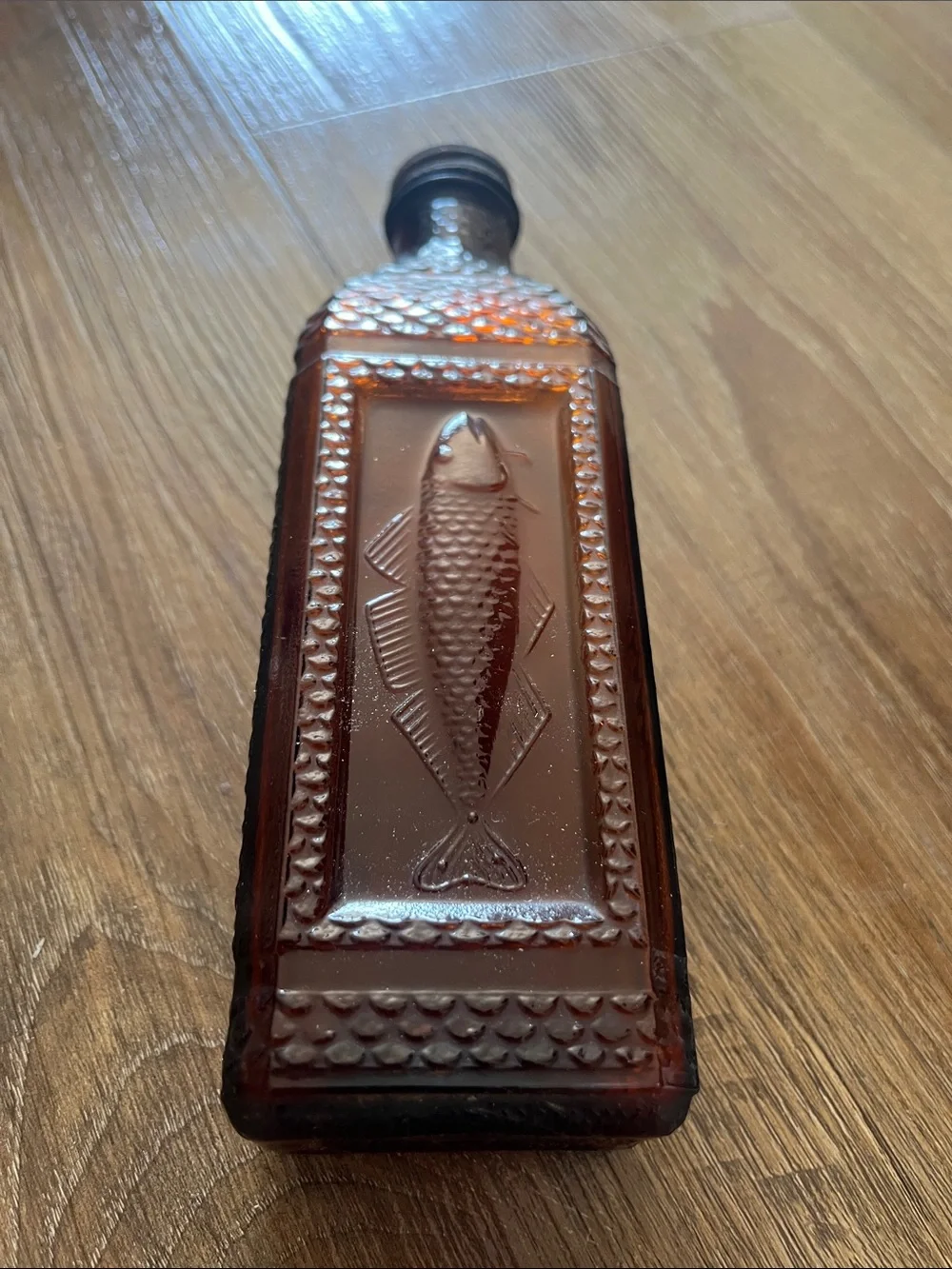 Vintage Fish Motif Decorative Bottle - Home Accents